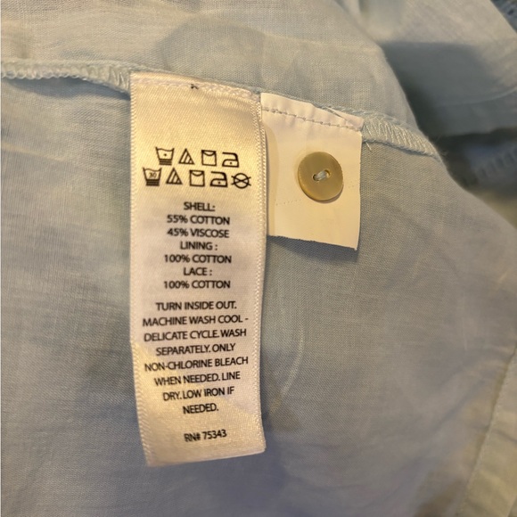 Joie Cottagecore Feminine Light Blue Dress Lace Sundress Women’s Sz Medium - Picture 8 of 8